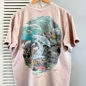 Vintage 90’s  ‘Reef Runners’ Art Coral Reef  Marine Life Nature T-shirt